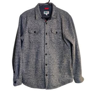 Edgevale North Coast Wool Blend Fleece Lined Shirt Jacket Heather Gray XL